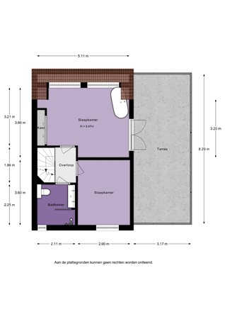 Floorplan - Van Vollenhovenstraat 10, 3265 BX Piershil